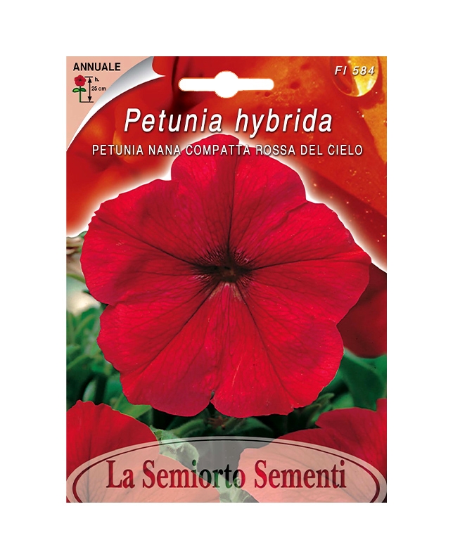 PETUNIA NANA COMPATTA ROSSA DEL CIELO