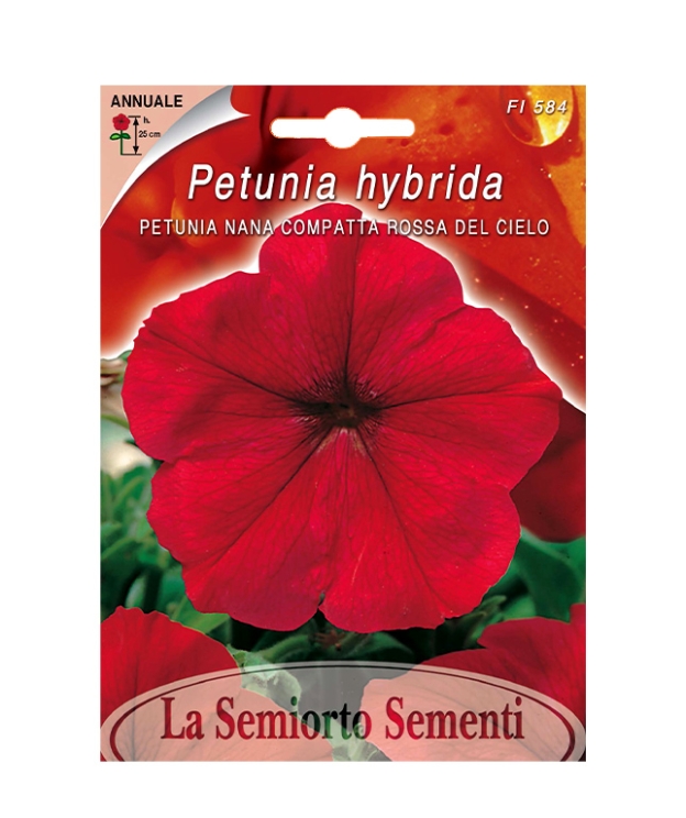 PETUNIA NANA COMPATTA ROSSA DEL CIELO